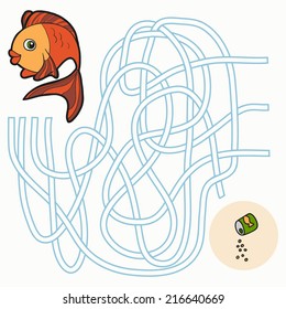 Maze game for children (fish)