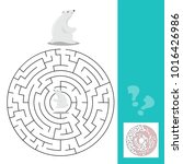 Maze game for children with polar bears