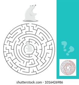 Maze game for children with polar bears