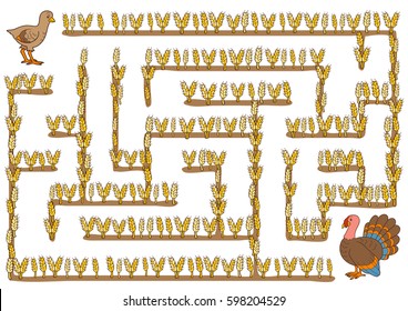 Maze game, education game for children, Turkey