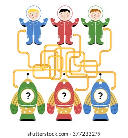 Maze game. Educational children game. 