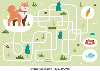 Juego de Maze. El laberinto educativo para los niños. Buscar solución de ruta de acceso. Rompecabezas de búsqueda de caminos. Conectar la pista correcta, la pista. Jardines de infancia, escuela, diseño de imágenes de aprendizaje preescolar. Ilustración vectorial.