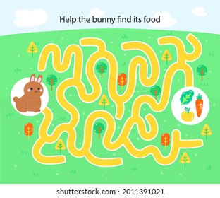 Juego de Maze. El laberinto educativo para los niños. Buscar solución de ruta de acceso. Rompecabezas de búsqueda de caminos. Conectar la pista correcta, la pista. Jardines de infancia, escuela, diseño de imágenes de aprendizaje preescolar. Ilustración vectorial.