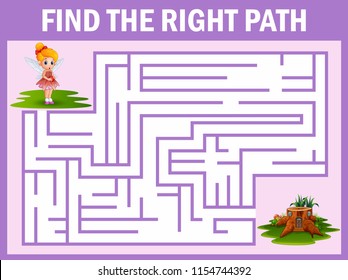 Maze game finds the fairy fly away to the home