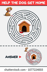 Maze Game: Help the dog get home