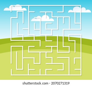 Juego de Maze: ayuda a encontrar. Plantilla para el juego