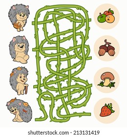 Maze game: Help hedgehogs to find food