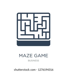 maze game icon vector on white background, maze game trendy filled icons from Business collection, maze game vector illustration