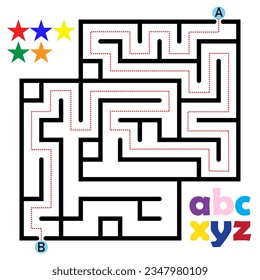 Maze-Game-Illustration, Labyrinth-Vektordesign für Kinder.