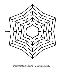 Maze jogo para crianças e adultos. Encontre uma rota para o centro do labirinto.