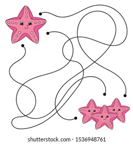 Maze. Game for kids. Funny labyrinth. Education developing worksheet. Puzzle for children. Activity page. Riddle for preschool. Cute cartoon character. Logical conundrum. Color vector illustration.
