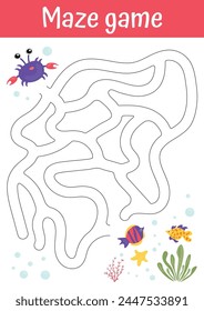 Maze game for kids. Go through maze to reach the goal. Printable worksheets, activities for children. Logical games for preschool, kindergarten learning, homeschooling. Handwriting practice activity.