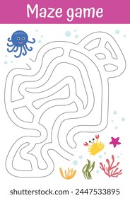 Maze game for kids. Go through maze to reach the goal. Printable worksheets, activities for children. Logical games for preschool, kindergarten learning, homeschooling. Handwriting practice.