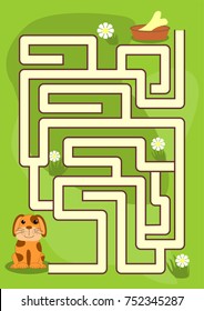 Maze game for kids: Help the doggy find their food!