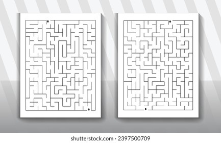 Maze game for kids. Printable children puzzle worksheet and activity page