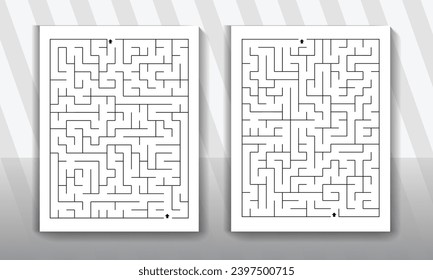 Maze game for kids. Printable children puzzle worksheet and activity page