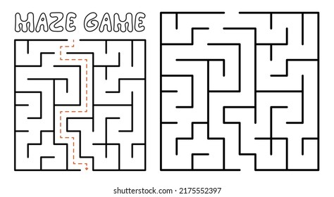 Maze-Spiel für Kinder. Puzzle mit Lösung verarbeiten