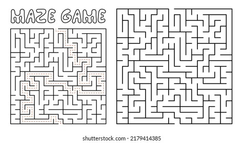 Maze-Spiel für Kinder. Puzzle mit Lösung verarbeiten