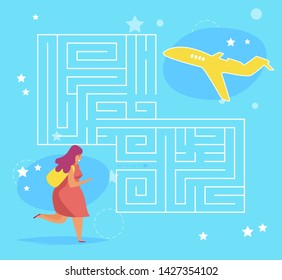 Maze game for kids Vector. Cartoon. Isolated art 