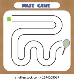 Maze game for kindergarten children, Education developing worksheet, labyrinth game for preschool kids