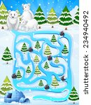 A maze game with polar bears