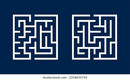 maze game square pattern banner discover the hidden path vector