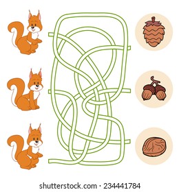 Maze game (squirrel and nuts)