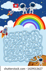 A maze game template illustration