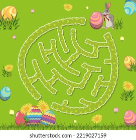 Maze game template for kids illustration