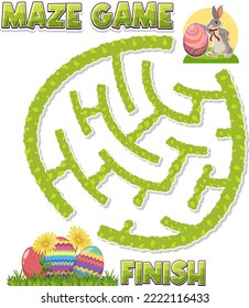 Maze game template for kids illustration