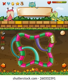 Maze game template with many monsters