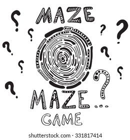 Maze game. Vector illustration