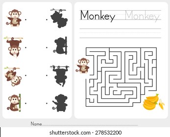 Maze game - Worksheet for education