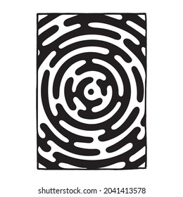 Maze hand drawn abstract background. Sketch drawing labyrinth A4 format cover design template for book, report, notebook, album, brochure, magazine, flyer, booklet. Part of set.
