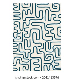 Maze handgezeichnet abstrakter Hintergrund. Sketch Zeichnung Labyrinth A4-Format Cover Design Vorlage für Buch, Bericht, Notizbuch, Album, Broschüre, Magazin, Flyer, Broschüre. Teil des Sets.