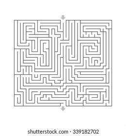 maze hard design puzzle with specify input and output White