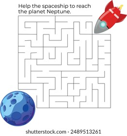  Maze. Help the spaceship to reach the planet Neptune