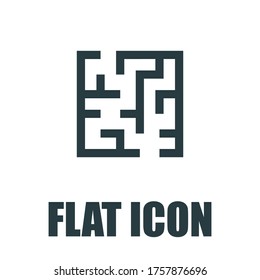 Maze Icon. Flat illustration isolated vector sign symbol