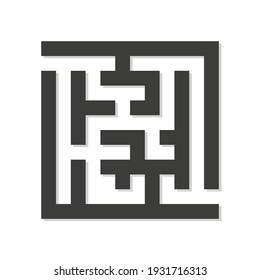 Maze Icon. Labyrinth icon. Vector Illustration