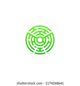 Maze icon logo vector design template concept. isolated on white background