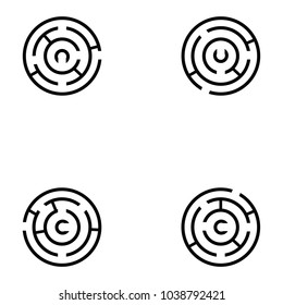 maze icon set