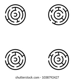 maze icon set