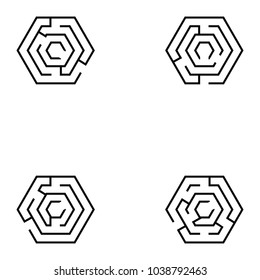 maze icon set