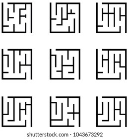 maze icon set