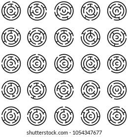 maze icon set