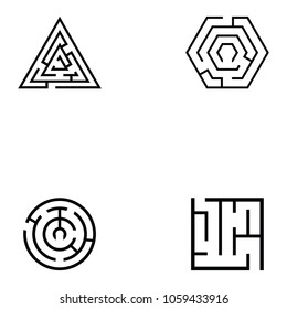 maze icon set