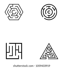 maze icon set