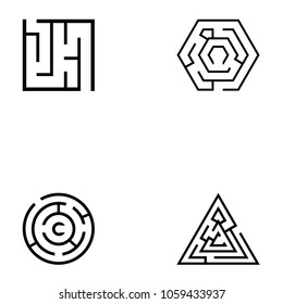 maze icon set