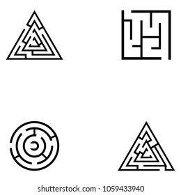 maze icon set