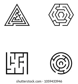 maze icon set